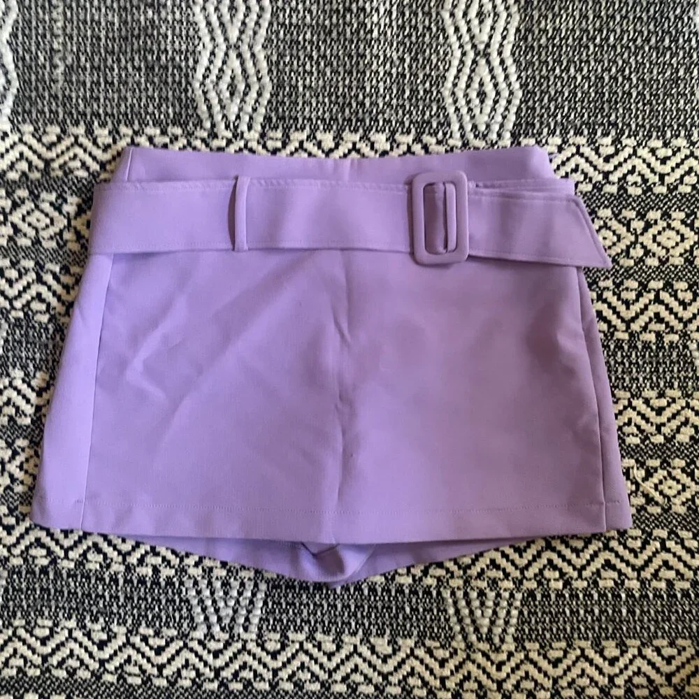 NWT ZARA Women’s Lilac Skort – Size Medium - Picture 4 of 7